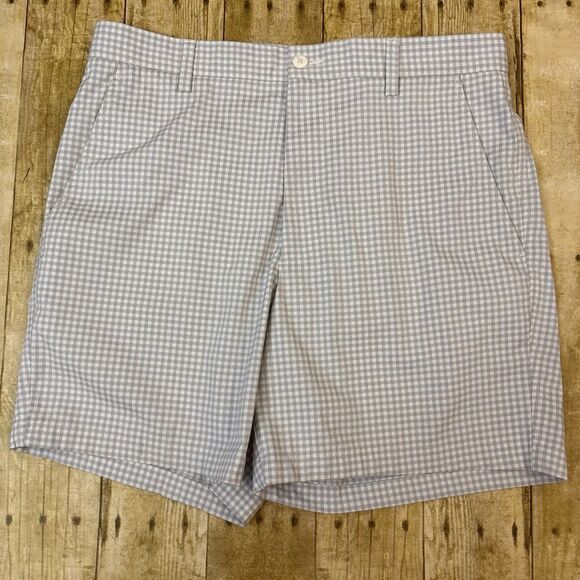 Footjoy Golf Shorts 32 Gray Gingham Check - Picture 3 of 8